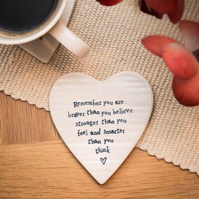 East of India Braver Than You Believe Porcelain Coaster East of India Braver Than You Believe Porcelain Coaster