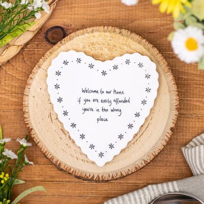 East of India ‘Offended’ Heart Scallop Coaster East of India ‘Offended’ Heart Scallop Coaster