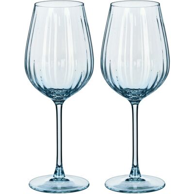 Lesser & Pavey Wine Glasses Blue Set of 2 Lesser & Pavey Wine Glasses Blue Set of 2