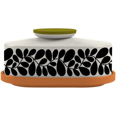 Orla Kiely Sycamore Stripe Orange Butter Dish Orla Kiely Sycamore Stripe Orange Butter Dish