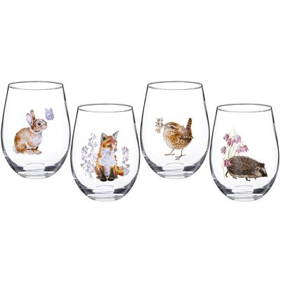 Wrendale Designs Set Of Four Tumbler Glasses Wrendale Designs Set Of Four Tumbler Glasses