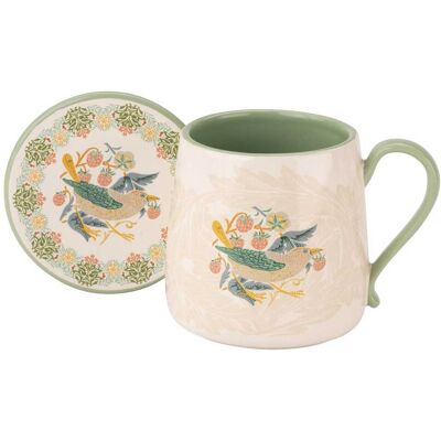 William Morris Kitchen Garden Mug & Coaster Set William Morris Kitchen Garden Mug & Coaster Set