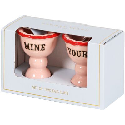 Yvonne Ellen ‘Mine & Yours’ Set of Two Fluted Egg Cups Yvonne Ellen ‘Mine & Yours’ Set of Two Fluted Egg Cups