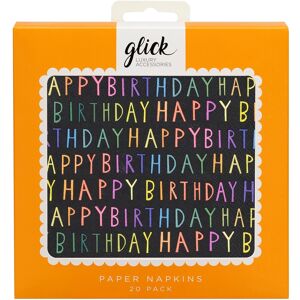 Glick Blue Birthday Script Pack of 20 Napkins Glick Blue Birthday Script Pack of 20 Napkins