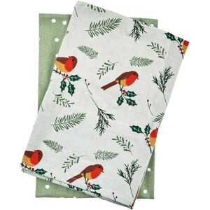 Premier Robins & Polka Dot Set of 2 Christmas Tea Towels Premier Robins & Polka Dot Set of 2 Christmas Tea Towels