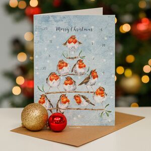 Wrendale Designs ‘Rockin’ Robins’ Advent Calendar Card Wrendale Designs ‘Rockin’ Robins’ Advent Calendar Card