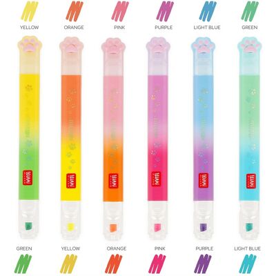 Legami Meow Kitty Set of 6 Dual-Tip Highlighters Legami Meow Kitty Set of 6 Dual-Tip Highlighters