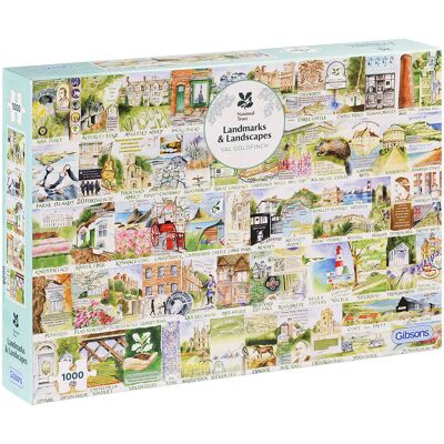 Gibsons National Trust ‘Landmarks & Landscapes’ 1000 Piece Jigsaw Puzzle Gibsons National Trust ‘Landmarks & Landscapes’ 1000 Piece Jigsaw Puzzle
