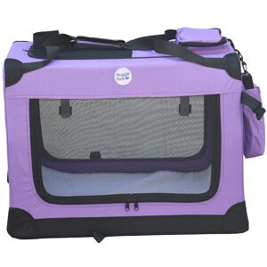 HugglePets Fabric Crate Foldable Pet Carrier - Purple - X-Large HugglePets Fabric Crate Foldable Pet Carrier - Purple - X-Large