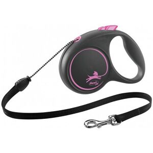 Flexi BLACK Design Cord Retractable Dog Lead - Pink - M: 5m (up to: 20kg) Flexi BLACK Design Cord Retractable Dog Lead - Pink - M: 5m (up to: 20kg)