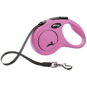 Flexi NEW Classic Retractable Tape Dog Lead - Pink - S: 5m (up to 15kg) Flexi NEW Classic Retractable Tape Dog Lead - Pink - S: 5m (up to 15kg)
