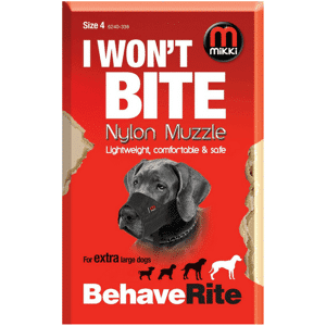 Mikki Nylon Dog Muzzle - Size 4 - Control & Comfort Mikki Nylon Dog Muzzle - Size 4 - Control & Comfort