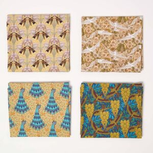 Homescapes Set of 4 Art Deco Fat Quarters Fabric Bundles - Yellow Palette Homescapes Set of 4 Art Deco Fat Quarters Fabric Bundles - Yellow Palette