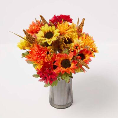 Homescapes Artificial Autumn Flower Bouquet, Autumn Flowers, Set of 2 Homescapes Artificial Autumn Flower Bouquet, Autumn Flowers, Set of 2