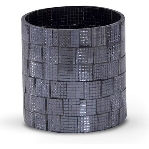 Homescapes Black Mosaic Glass Candle Holder - Candle Type Homescapes Black Mosaic Glass Candle Holder - Candle Type