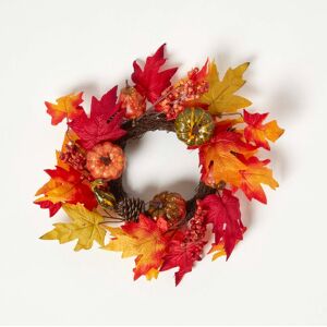 Homescapes Orange Autumn Wreath with Pumpkins - Wreath Homescapes Orange Autumn Wreath with Pumpkins - Wreath