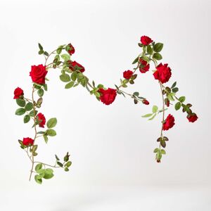 Homescapes Red Artificial Rose Flower Garland, 180 cm Homescapes Red Artificial Rose Flower Garland, 180 cm
