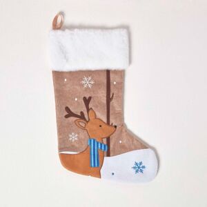 Homescapes Kids Reindeer Christmas Stocking 48 cm Homescapes Kids Reindeer Christmas Stocking 48 cm