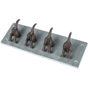 Homescapes Modern Dog Tail Coat Hooks Cast Iron and Slate Wall Mounted Design Homescapes Modern Dog Tail Coat Hooks Cast Iron and Slate Wall Mounted Design