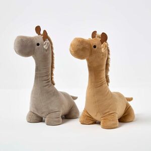 Homescapes Set of 2 Fabric Giraffe Door Stops, 32 x 15 cm , Brown, Animal, Weighted for Stability, Durable Homescapes Set of 2 Fabric Giraffe Door Stops, 32 x 15 cm , Brown, Animal, Weighted for Stability, Durable