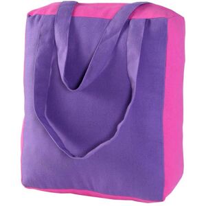 Homescapes Cotton Solid Purple & Pink Design Shopping Bag, 27 x 32 x 11 cm Homescapes Cotton Solid Purple & Pink Design Shopping Bag, 27 x 32 x 11 cm