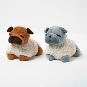 Homescapes 1.5 kg Set of 2 Pug Doorstops, 22 x 21 x 17 cm, Grey, Brown, Soft & Premium Fabric Homescapes 1.5 kg Set of 2 Pug Doorstops, 22 x 21 x 17 cm, Grey, Brown, Soft & Premium Fabric