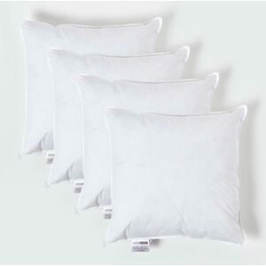 Homescapes 4 Pack Luxury Duck Feather Cushion Pad Insert 45 x 45 cm Ethical, 100% Cotton Cover, Machine Washable, Bounce-Back, 18 x 18" Inner Homescapes 4 Pack Luxury Duck Feather Cushion Pad Insert 45 x 45 cm Ethical, 100% Cotton Cover, Machine Washable, Bounce-Back, 18 x 18" Inner