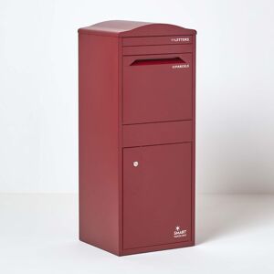 Homescapes Large Curved Top Front Access Dark Red Smart Parcel Box® Homescapes Large Curved Top Front Access Dark Red Smart Parcel Box®