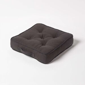 Homescapes 100% Cotton Rajput Floor Cushion, 40 x 40 x 8 cm, Black, OEKO-TEX Certified, Handcrafted, 16 x 16 x 3" Homescapes 100% Cotton Rajput Floor Cushion, 40 x 40 x 8 cm, Black, OEKO-TEX Certified, Handcrafted, 16 x 16 x 3"