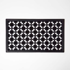 Homescapes Black Wrought Iron Effect Rubber Doormat 70 x 40 cm Homescapes Black Wrought Iron Effect Rubber Doormat 70 x 40 cm