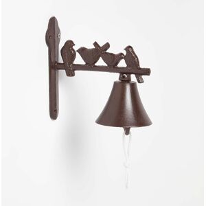 Homescapes Brown Cast Iron Perched Birds Traditional Hanging Doorbell Homescapes Brown Cast Iron Perched Birds Traditional Hanging Doorbell