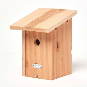 Homescapes Real Wood Blue Tit Bird Box Bird House Feeder Homescapes Real Wood Blue Tit Bird Box Bird House Feeder
