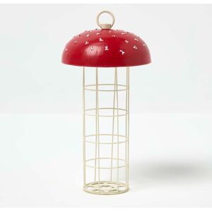 Homescapes Tall Mushroom Hanging Bird Feeder, 24.5 x 13 x 13 cm, Red, Durable Homescapes Tall Mushroom Hanging Bird Feeder, 24.5 x 13 x 13 cm, Red, Durable