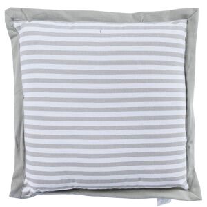 Homescapes 100% Cotton Stripe Floor Cushion, 40 x 40 x 8 cm, Grey, White, OEKO-TEX Certified, Handcrafted, 16 x 16 x 3" Homescapes 100% Cotton Stripe Floor Cushion, 40 x 40 x 8 cm, Grey, White, OEKO-TEX Certified, Handcrafted, 16 x 16 x 3"