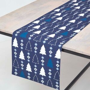 Homescapes Blue Table Runner 35 x 250 cm Xmas Tree Christmas Runner Homescapes Blue Table Runner 35 x 250 cm Xmas Tree Christmas Runner