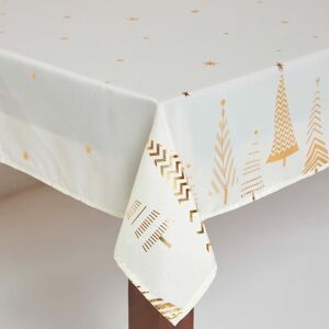 Homescapes Gold Tree Christmas Table Cloth 132 x 228 cm Homescapes Gold Tree Christmas Table Cloth 132 x 228 cm