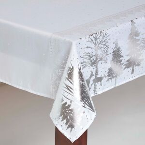 Homescapes Silver Forest Christmas Table Cloth - Table Cloth Homescapes Silver Forest Christmas Table Cloth - Table Cloth