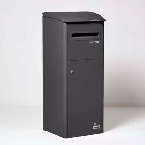 Homescapes Extra-Large Slanted Top Front Access Black Smart Parcel Box® Homescapes Extra-Large Slanted Top Front Access Black Smart Parcel Box®