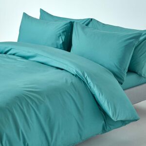Homescapes Teal Egyptian Cotton Single Duvet Cover - Duvet Cover Homescapes Teal Egyptian Cotton Single Duvet Cover - Duvet Cover