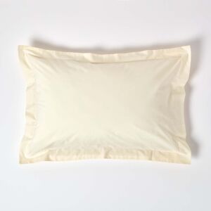 Homescapes Cream Egyptian Cotton Oxford Pillowcase 200 TC, Standard Size Homescapes Cream Egyptian Cotton Oxford Pillowcase 200 TC, Standard Size