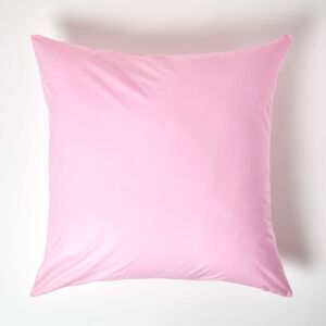 Homescapes Pink European Egyptian Cotton Pillowcase 200 TC, 80 x 80 cm Homescapes Pink European Egyptian Cotton Pillowcase 200 TC, 80 x 80 cm