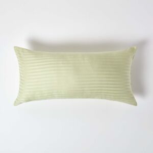 Homescapes Sage Green Egyptian Cotton Pillowcase - 40 x 80 cm - Satin Stripe Homescapes Sage Green Egyptian Cotton Pillowcase - 40 x 80 cm - Satin Stripe