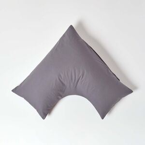 Homescapes Egyptian Cotton V Shaped Pillowcase - 200 TC Dark Grey Homescapes Egyptian Cotton V Shaped Pillowcase - 200 TC Dark Grey