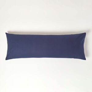 Homescapes Navy Blue Egyptian Cotton Housewife Body Pillowcase 200 TC Homescapes Navy Blue Egyptian Cotton Housewife Body Pillowcase 200 TC