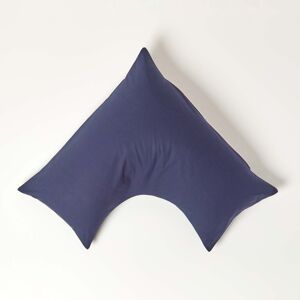 Homescapes Navy Blue Egyptian Cotton V Shaped Pillowcase 200 TC Homescapes Navy Blue Egyptian Cotton V Shaped Pillowcase 200 TC