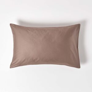 Homescapes Brown Organic Cotton Housewife Pillowcase 400 TC Homescapes Brown Organic Cotton Housewife Pillowcase 400 TC