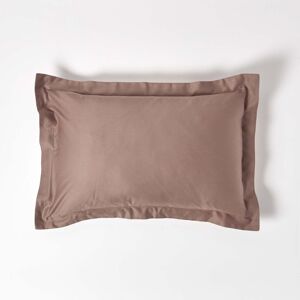 Homescapes Organic Cotton Oxford Pillowcase - Brown - 48x74cm - 400TC Homescapes Organic Cotton Oxford Pillowcase - Brown - 48x74cm - 400TC