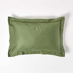 Homescapes Organic Cotton Moss Green Pillowcase - Standard 48x74 cm Homescapes Organic Cotton Moss Green Pillowcase - Standard 48x74 cm