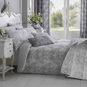 Homescapes Cotton French Toile Bedspread, 200 x 200 cm, Grey, For Bed or Sofa, Handcrafted, OEKO-TEX Certified, 78 x 78" Homescapes Cotton French Toile Bedspread, 200 x 200 cm, Grey, For Bed or Sofa, Handcrafted, OEKO-TEX Certified, 78 x 78"