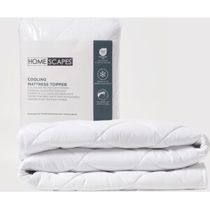 Small Double Cooling Mattress Topper 120x190cm - Luxury Oeko-Tex Certified Breathable Quilted Anti-Allergy Bed Pad For Hot Sleepers - Homescapes Small Double Cooling Mattress Topper 120x190cm - Luxury Oeko-Tex Certified Breathable Quilted Anti-Allergy Bed Pad For Hot Sleepers - Homescapes